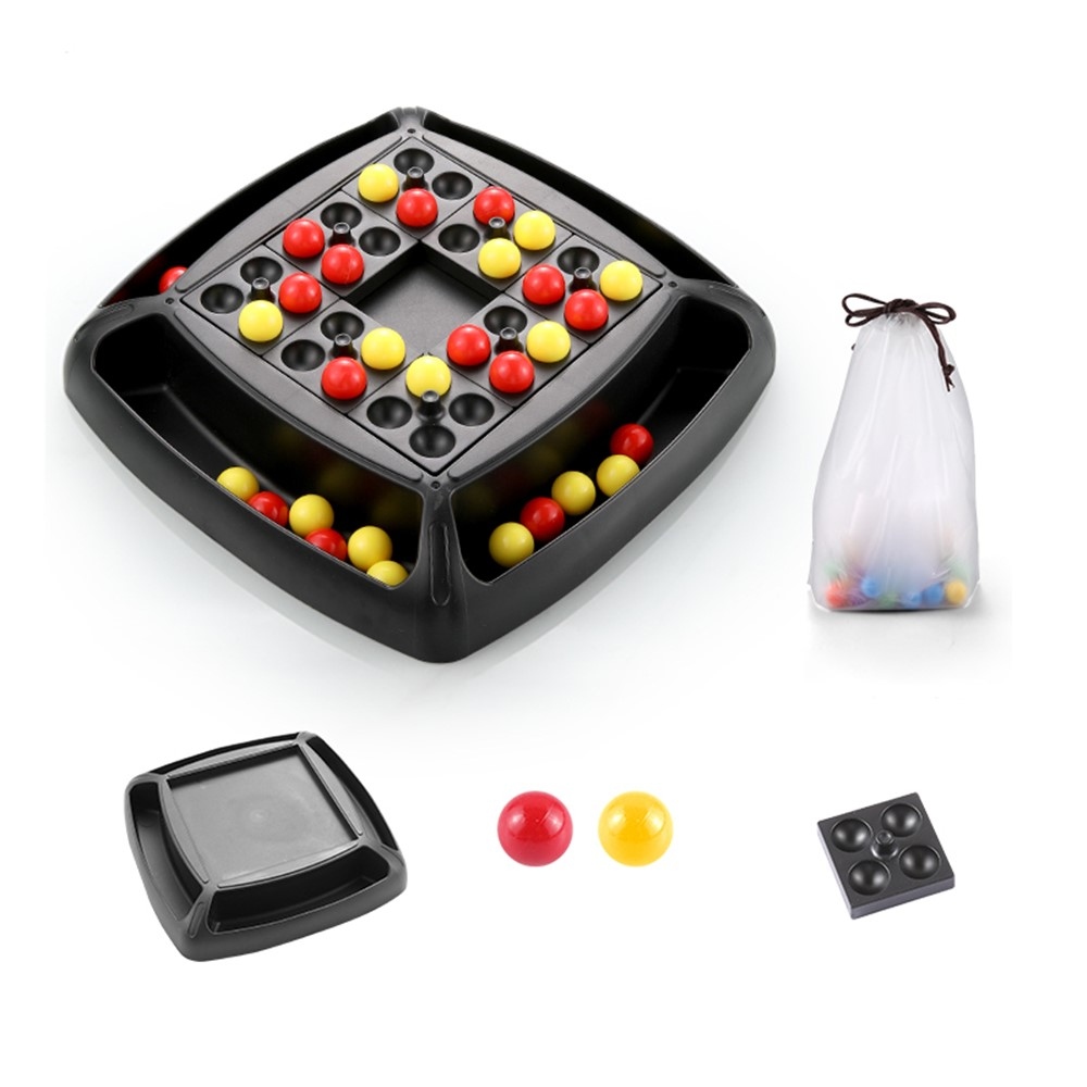 Dvojbarevná logická desková hra s kuličkami pro rozvoj myšlení