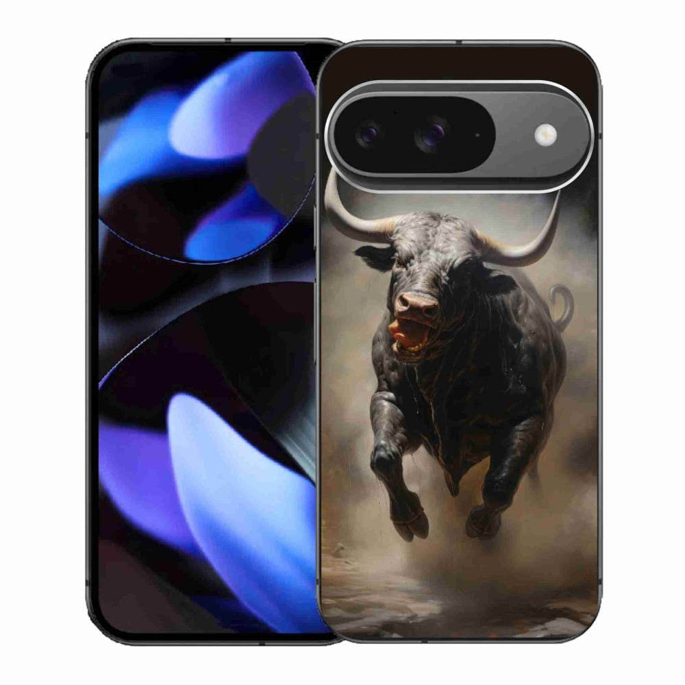 Gelový kryt mmCase na Google Pixel 9/9 Pro - rozzuřený býk
