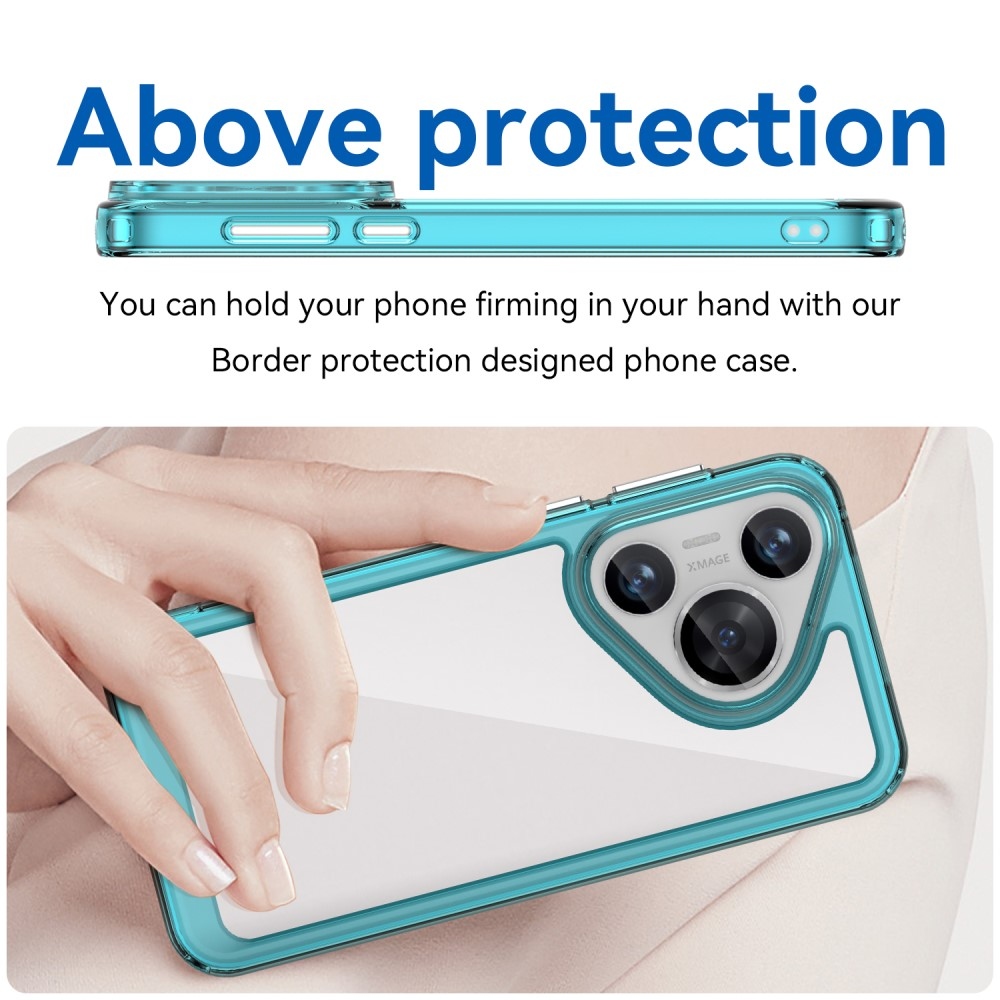 Gelový obal s pevnými zády na Huawei Pura 70 - světlemodrý