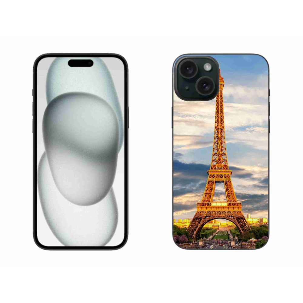 Gelový kryt mmCase na iPhone 15 Plus - eiffelova věž 3