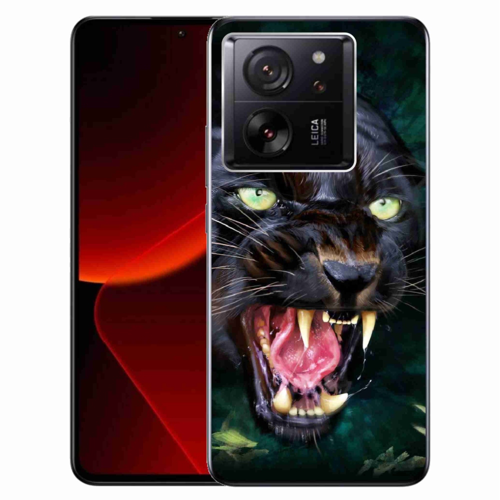 Gelový kryt mmCase na Xiaomi 13T/13T Pro - rozzuřený černý panter