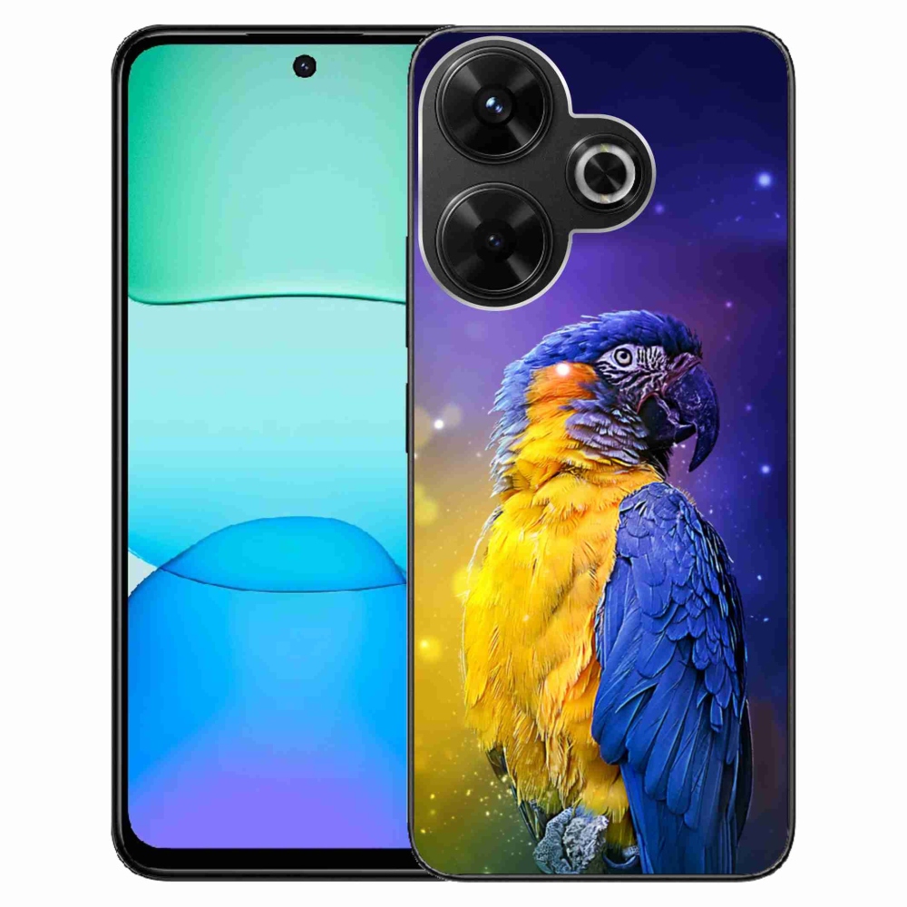 Gelový obal mmCase na Xiaomi Redmi 13 4G/Poco M6 4G - papoušek ara 1