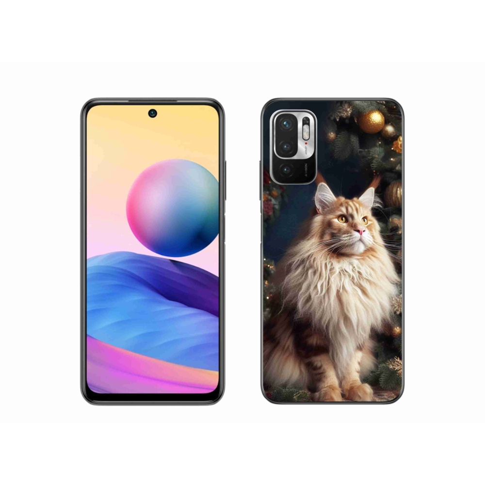 Gelový kryt mmCase na Xiaomi Redmi Note 10 5G - kočka u stromku