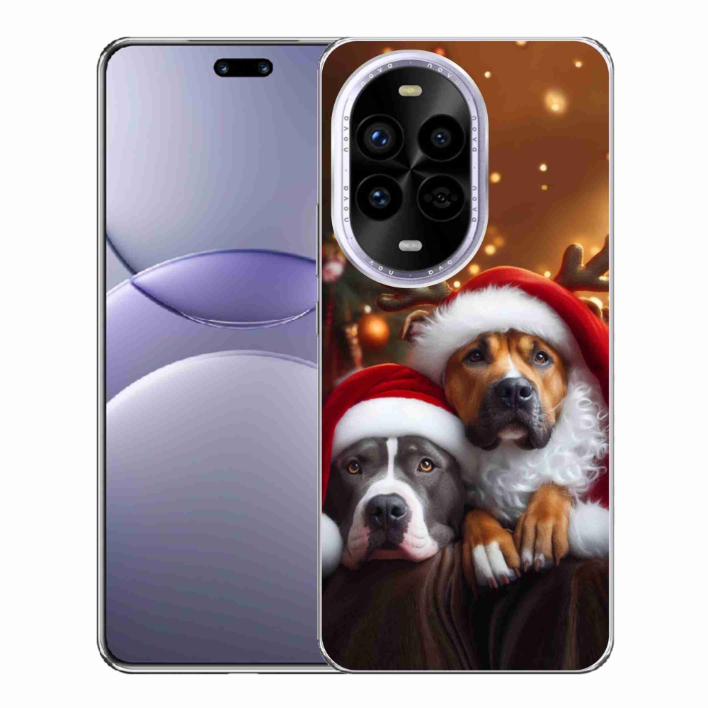 Gelový kryt mmCase na Huawei Nova 13 Pro 5G - vánoční psi