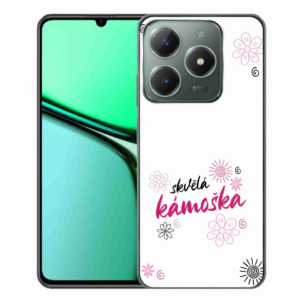 Gelový kryt mmCase na Realme C61 - skvělá kámoška bílé pozadí