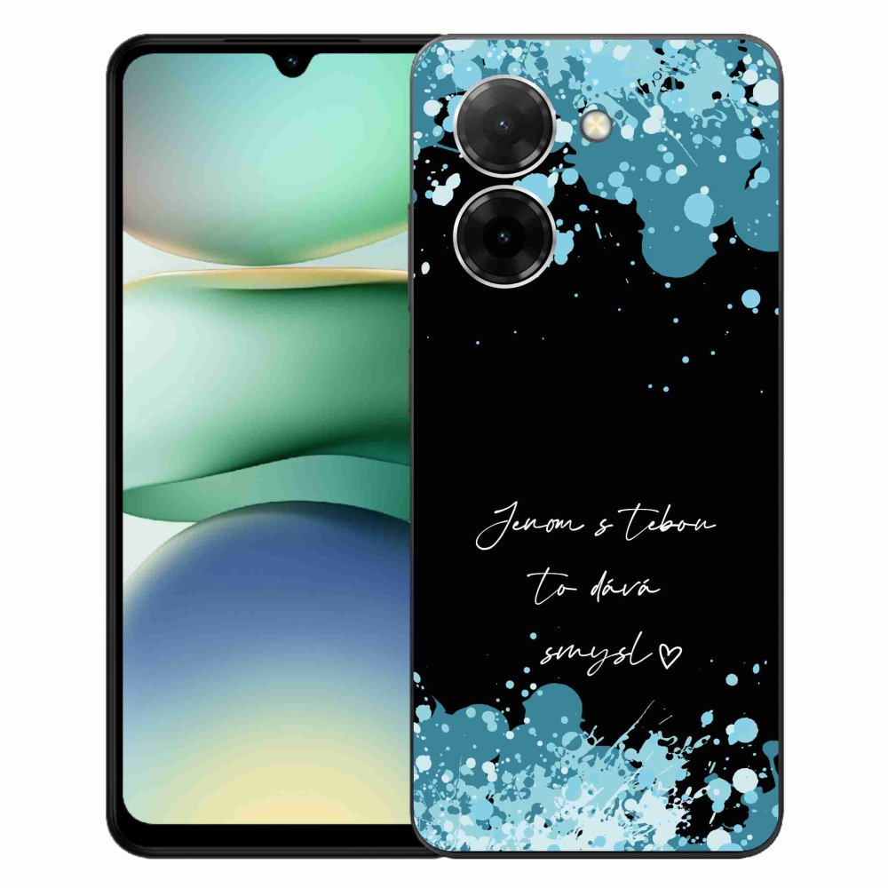 Gelový kryt mmCase na Xiaomi Redmi A5 (173.45x79.35x8.45mm) - zamilovaný text černé pozadí