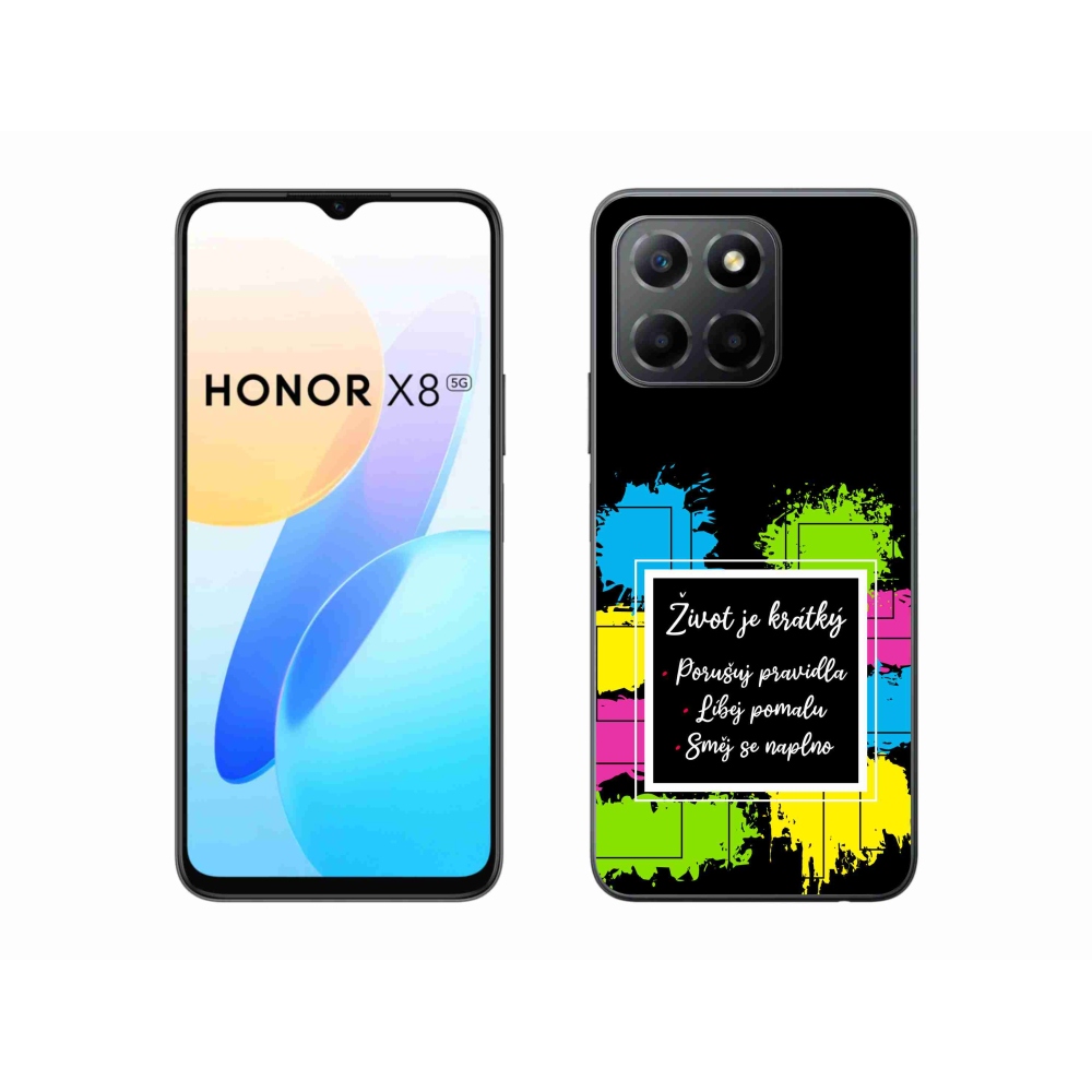 Gelový kryt mmCase na Honor X8 5G/Honor 70 Lite 5G - citát 5 černé pozadí
