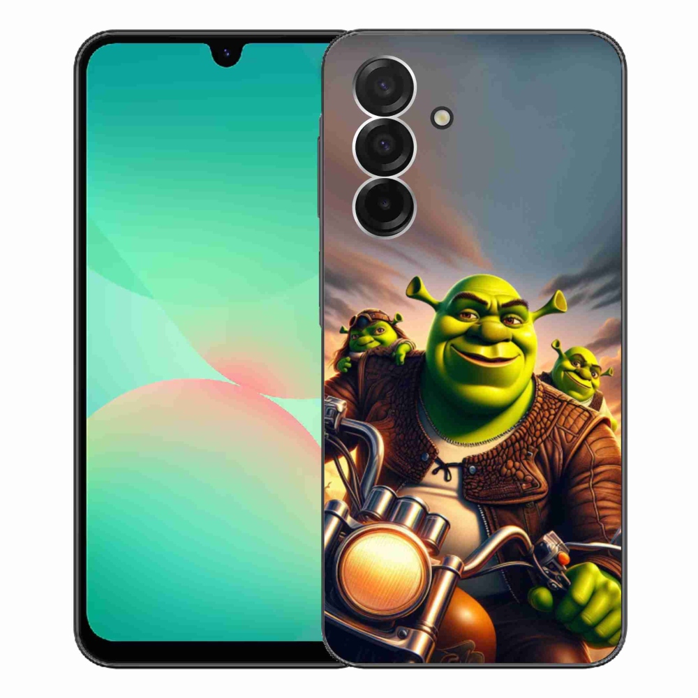 Gelový kryt mmCase na Samsung Galaxy A26 5G - shrek na motorce