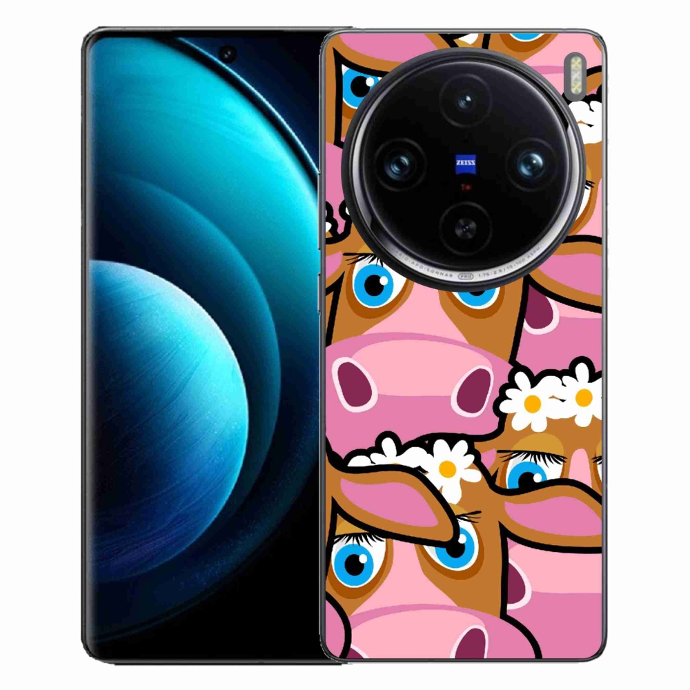 Gelový kryt mmCase na Vivo X100 Pro 5G - kreslené kravičky