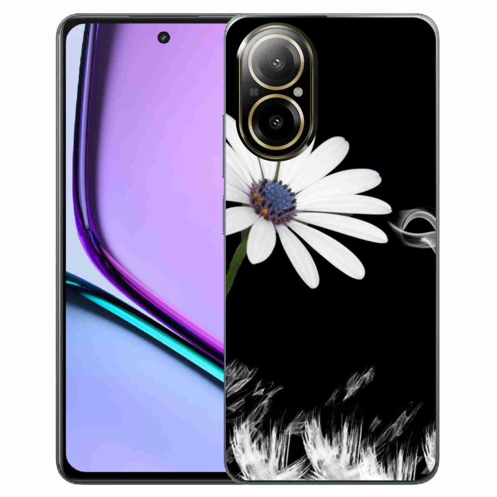 Gelový kryt mmCase na Realme C67 - bílá květina