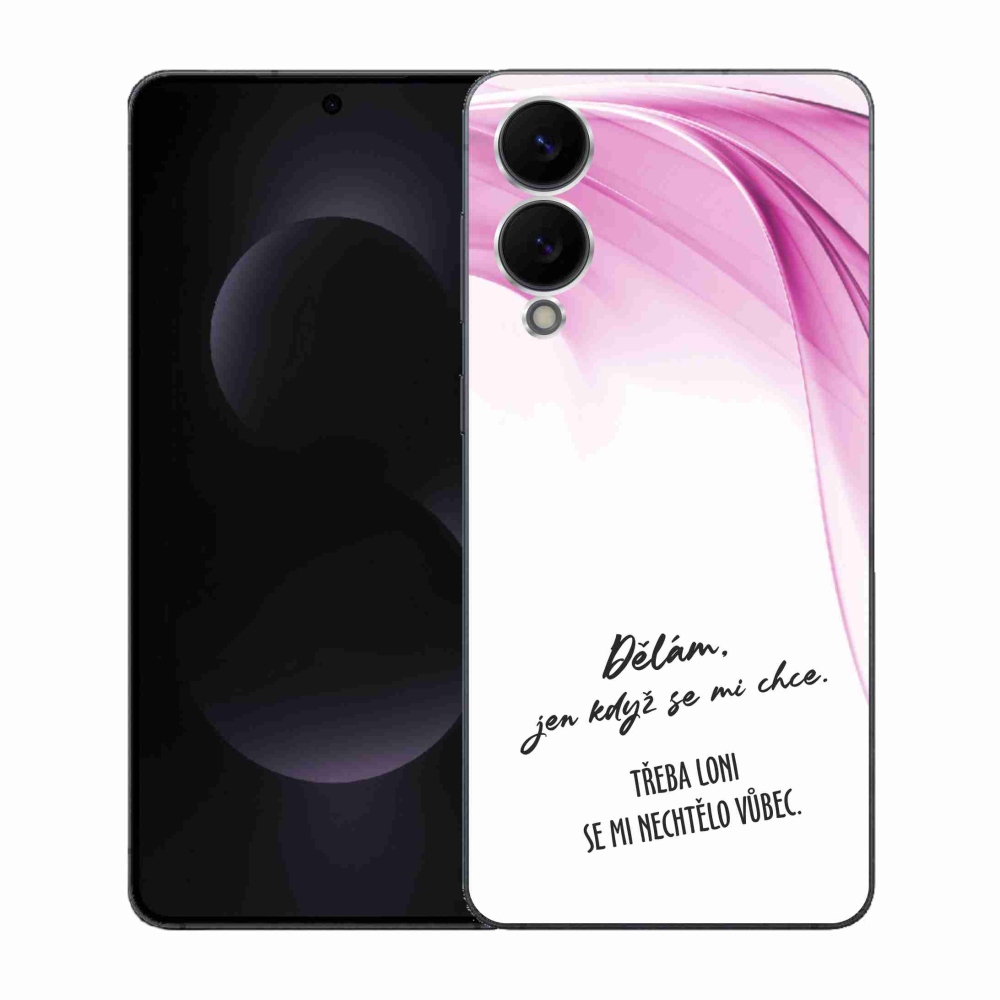 Gelový kryt mmCase na Samsung Galaxy S25 Edge - vtipný text 12 bílé pozadí