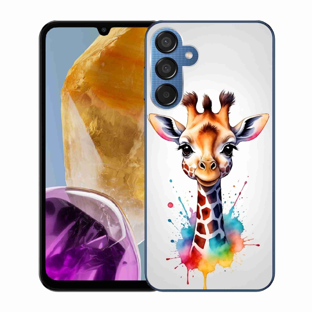 Gelový kryt mmCase na Samsung Galaxy M15 5G - žirafa 1