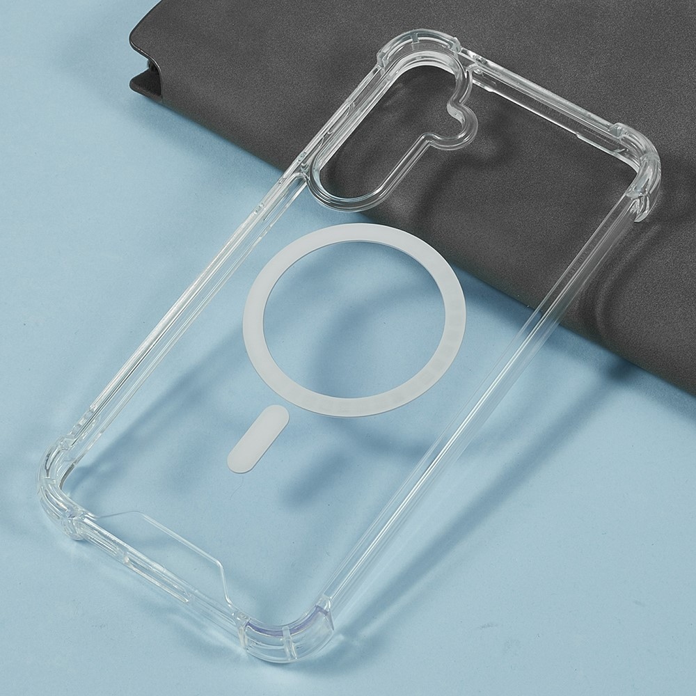 Průhledný gelový obal s MagSafe na Samsung Galaxy A17 5G s vyztuženými rohy