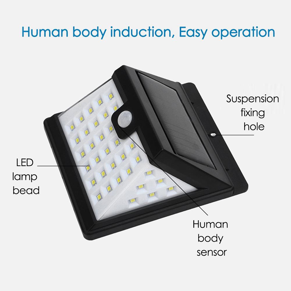 Kompaktní venkovní solární LED svítidlo 40 diod s detekcí pohybu