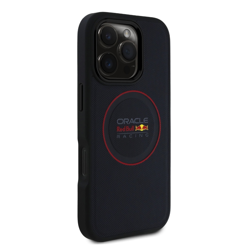 Red Bull PU Leather Red Ring MagSafe Zadní Kryt pro iPhone 16 Pro Max Navy