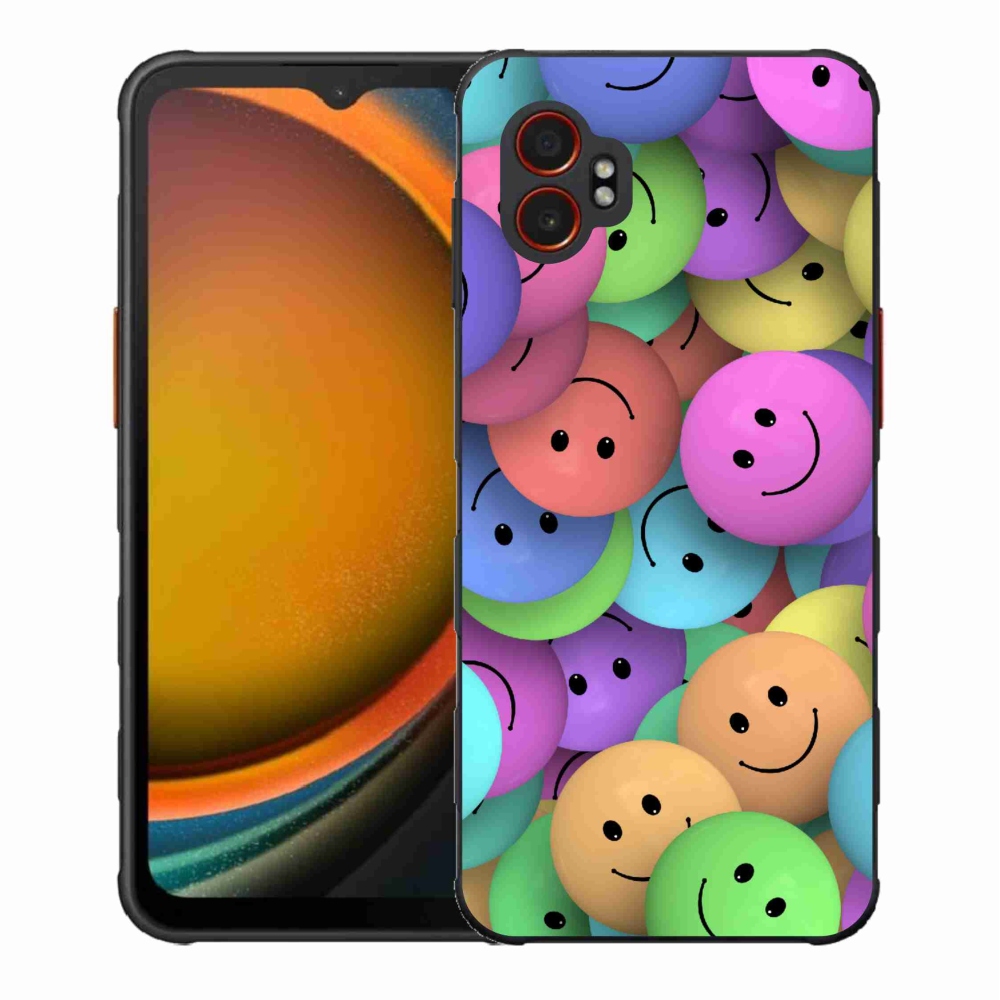 Gelový kryt mmCase na Samsung Galaxy Xcover 7 Pro - barevní smajlíci
