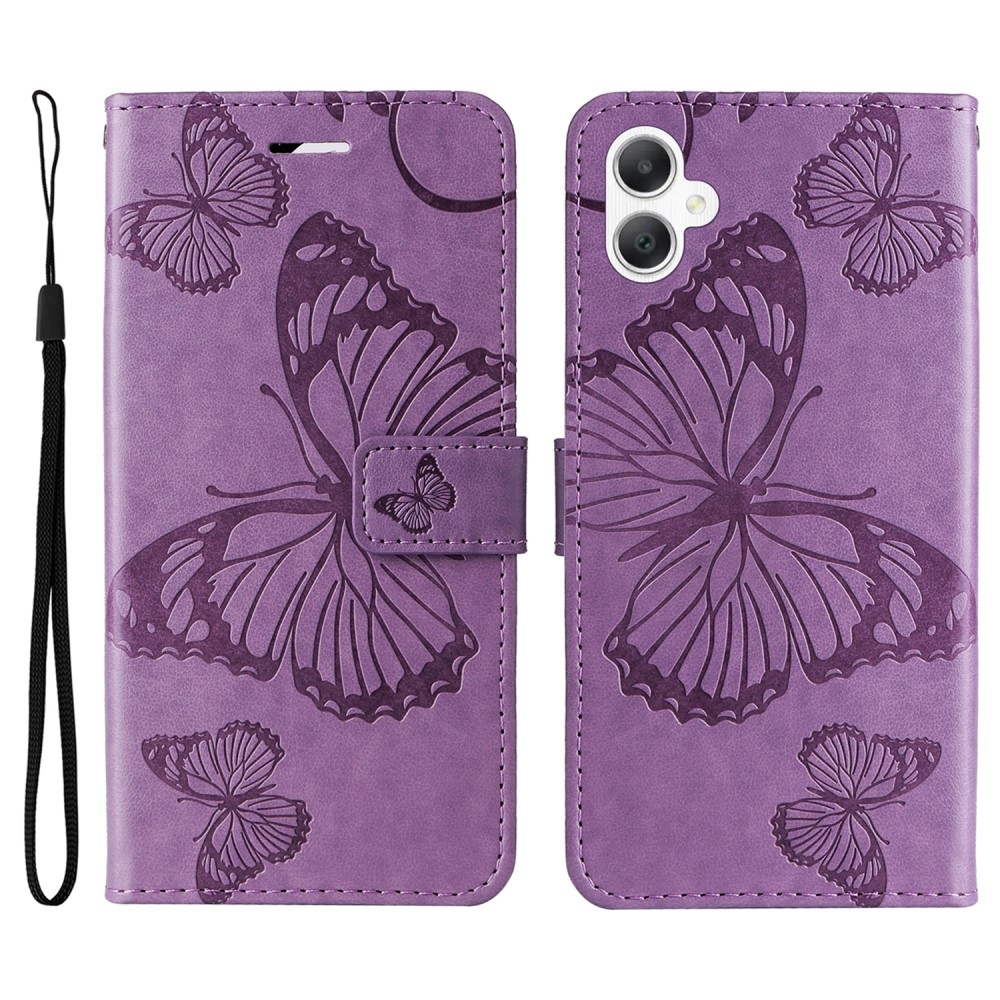 Big Butterfly knížkové pouzdro na Samsung Galaxy A06 4G - fialové