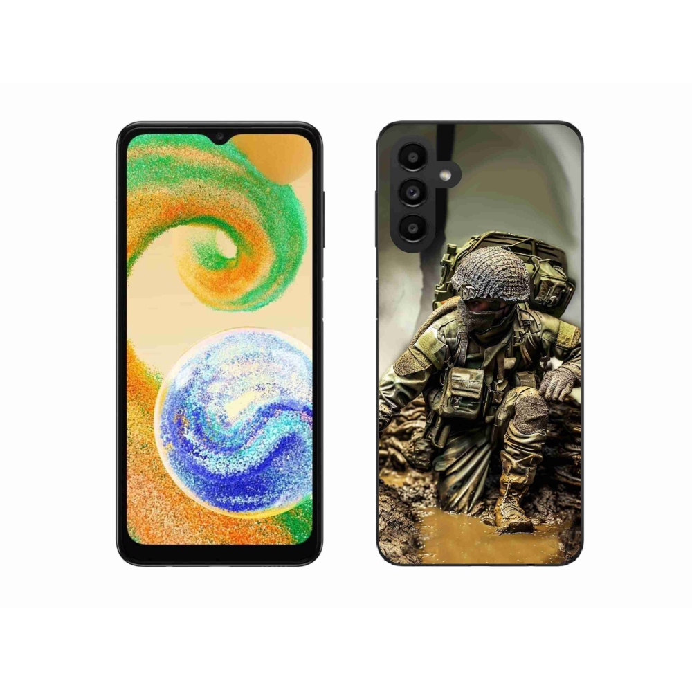 Gelový kryt mmCase na Samsung Galaxy A04s (164.7x76.7x9.1mm) - voják