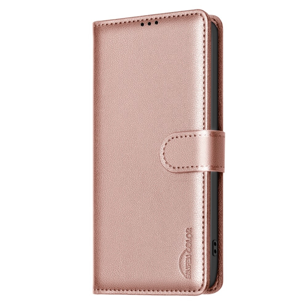 BINFEN knížkové pouzdro na Xiaomi 15 Pro - růžovozlaté