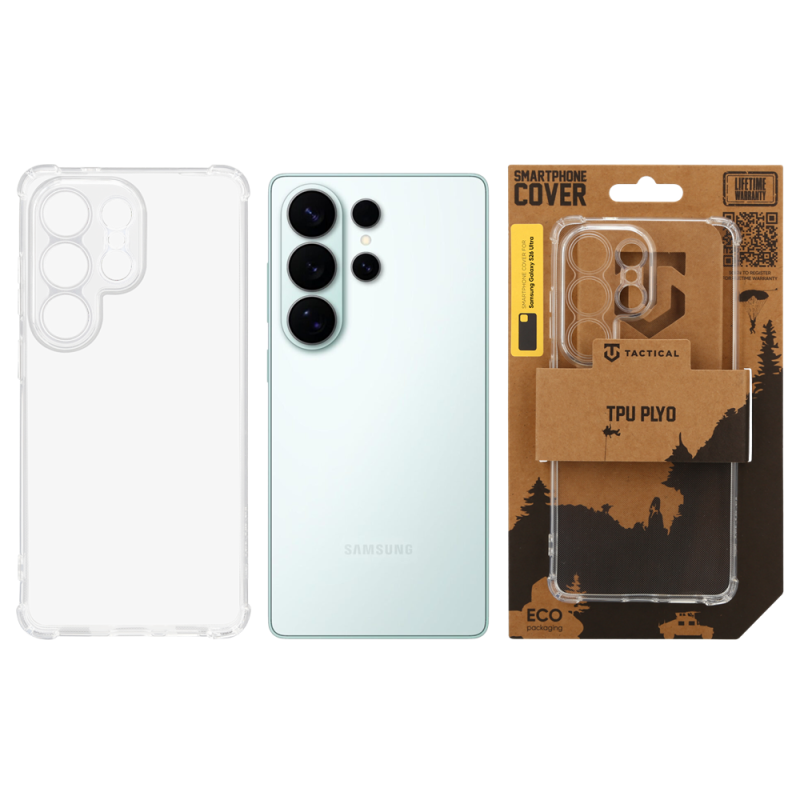 Tactical TPU Plyo Kryt pro Samsung Galaxy S26 Ultra Transparent 