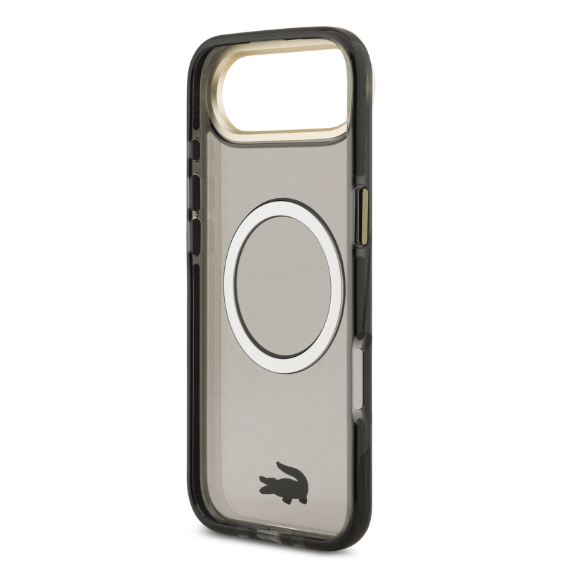 Lacoste PC/TPU Frosted Finish Gold Logo MagSafe Zadní Kryt pro iPhone Air Black