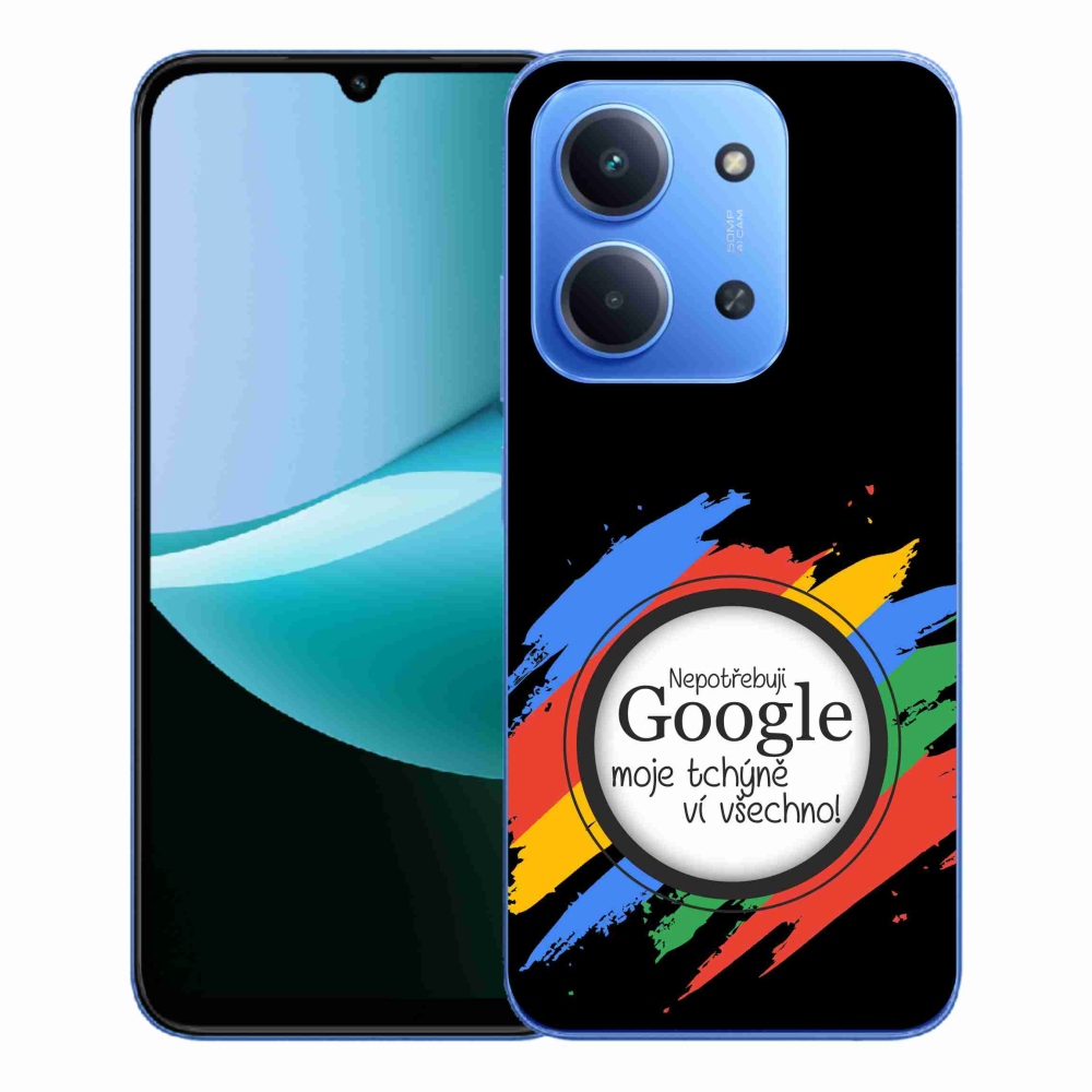 Gelový kryt mmCase na Xiaomi Redmi 15C 4G/5G (173mm) - tchýně ví všechno černé pozadí