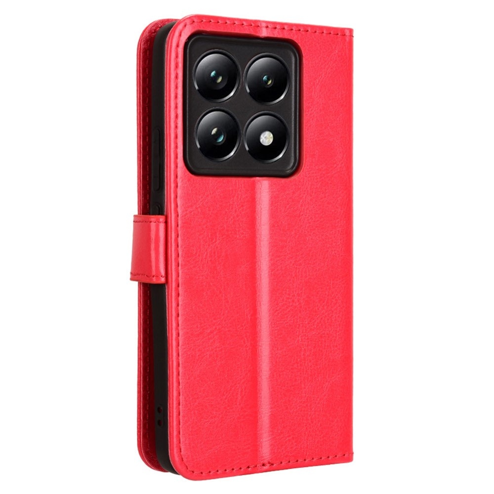 Crazy knížkové pouzdro na Xiaomi 14T - červené