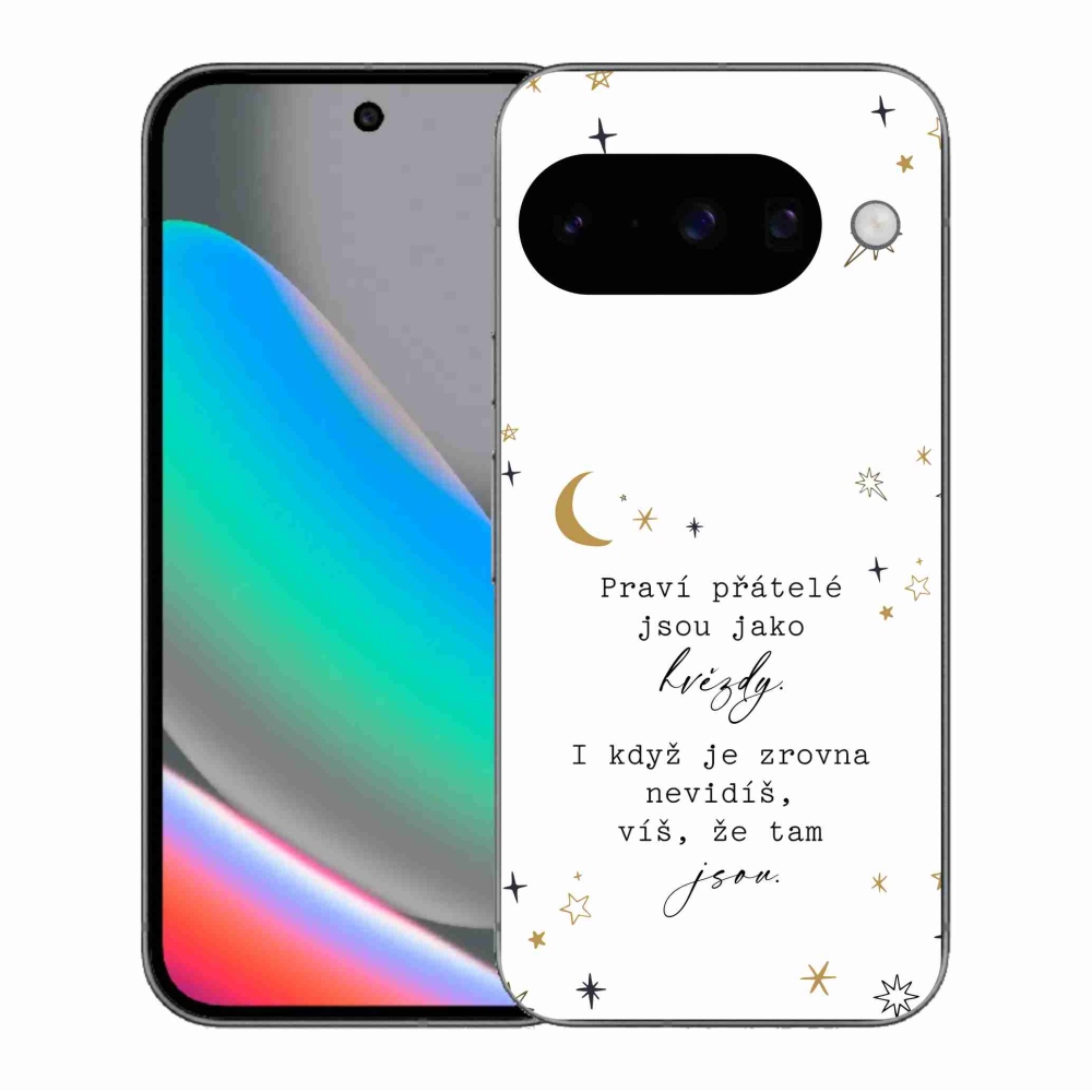 Gelový kryt mmCase na Google Pixel 10 - citát 6 bílé pozadí