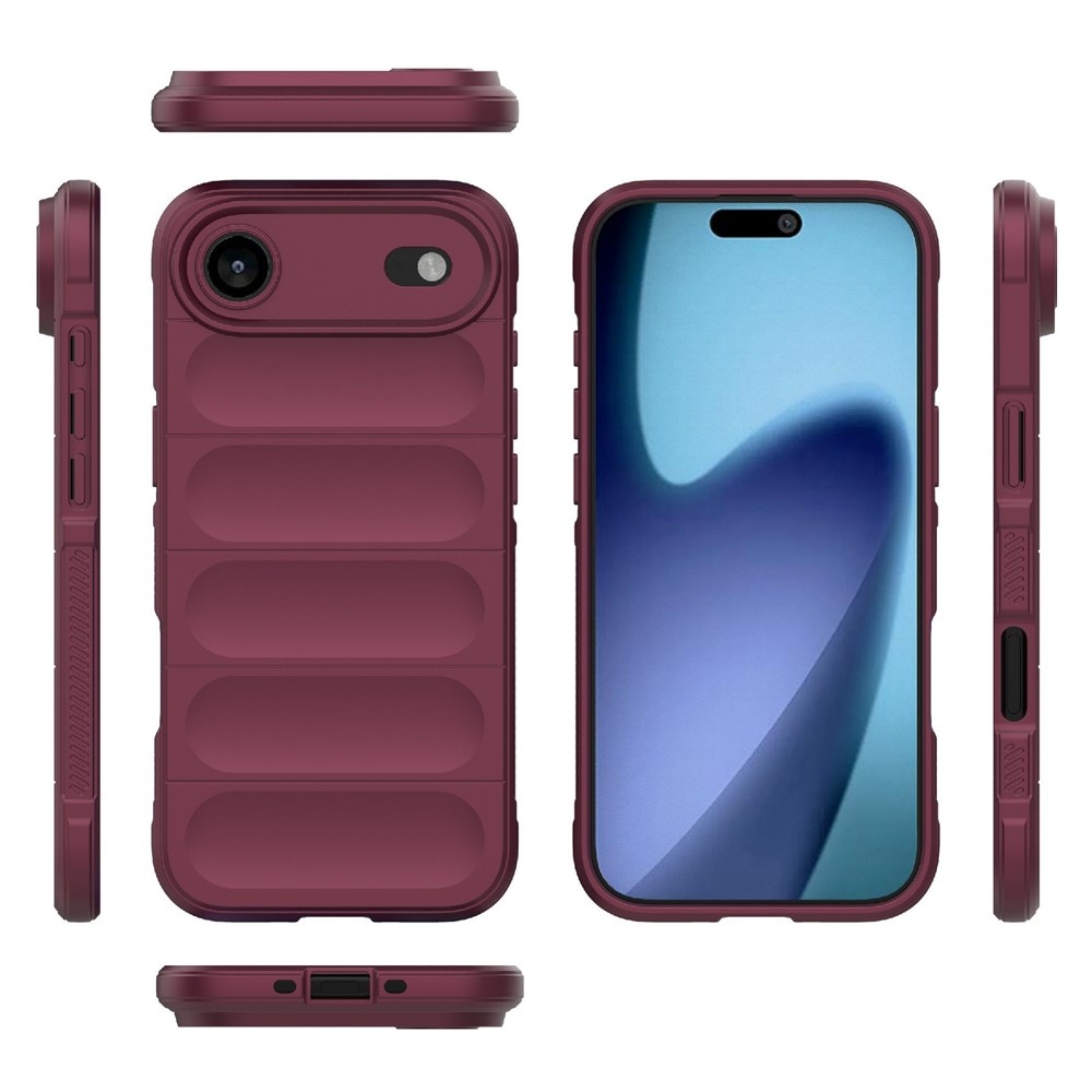 Rugg odolný gelový obal na iPhone 17 Air - vínový