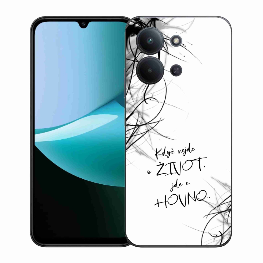 Gelový kryt mmCase na Xiaomi Redmi 15C 4G (171mm)/Poco C85 4G (171mm) - vtipný text 16 bílé pozadí