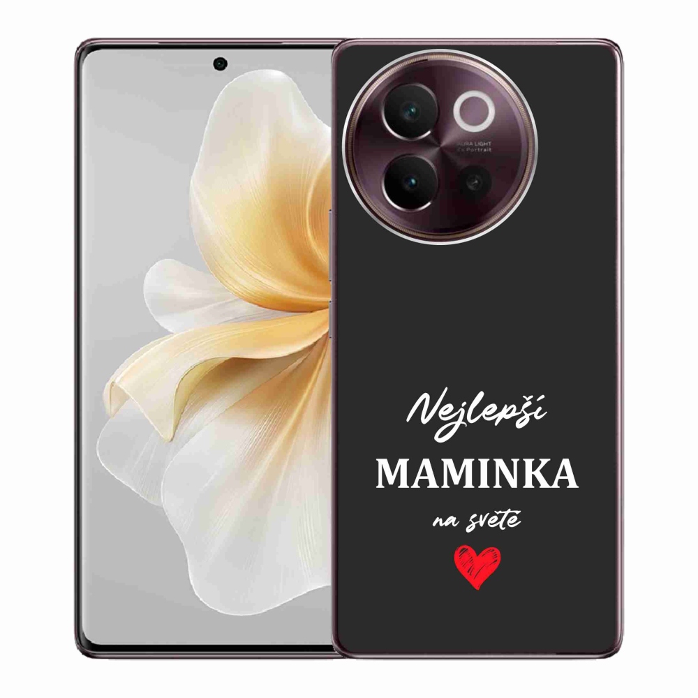 Gelový kryt mmCase na Vivo V40 Lite 5G - nejlepší maminka 1 černé pozadí