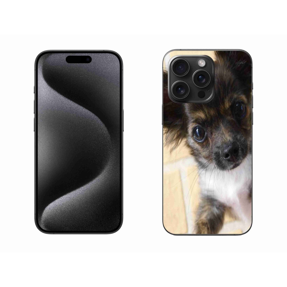 Gelový obal mmCase na iPhone 15 Pro Max - čivava 2
