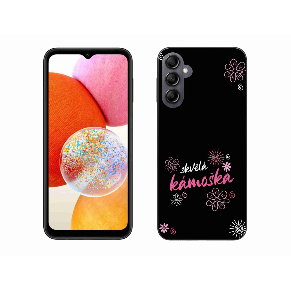Gelový kryt mmCase na Samsung Galaxy A14 4G/5G - skvělá kámoška černé pozadí