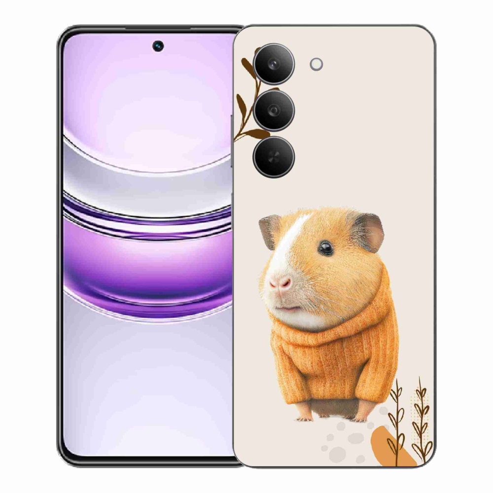 Gelový kryt mmCase na Realme 14x 5G - morče ve svetru