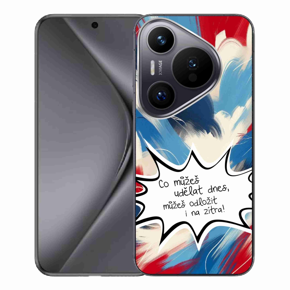 Gelový kryt mmCase na Huawei Pura 70 Pro - vtipný text 9 bílé pozadí