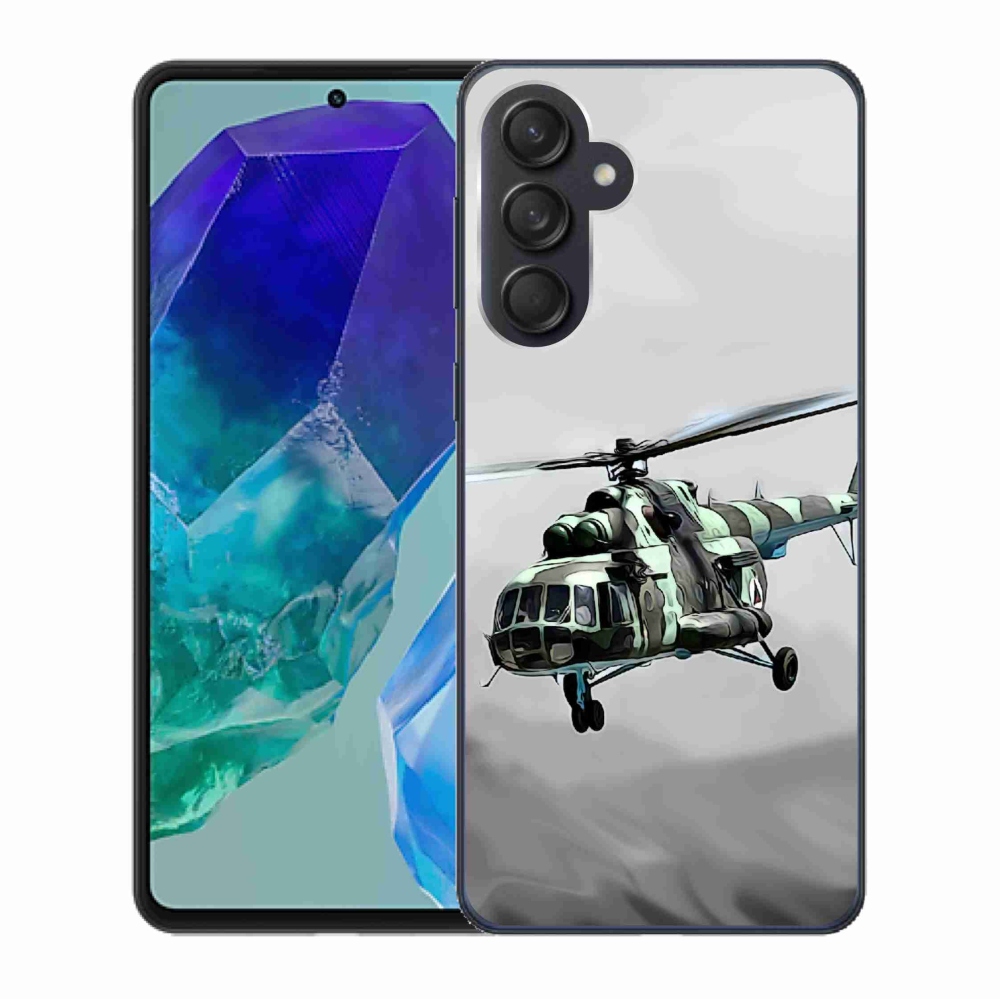 Gelový kryt mmCase na Samsung Galaxy M55 5G - vojenský vrtulník