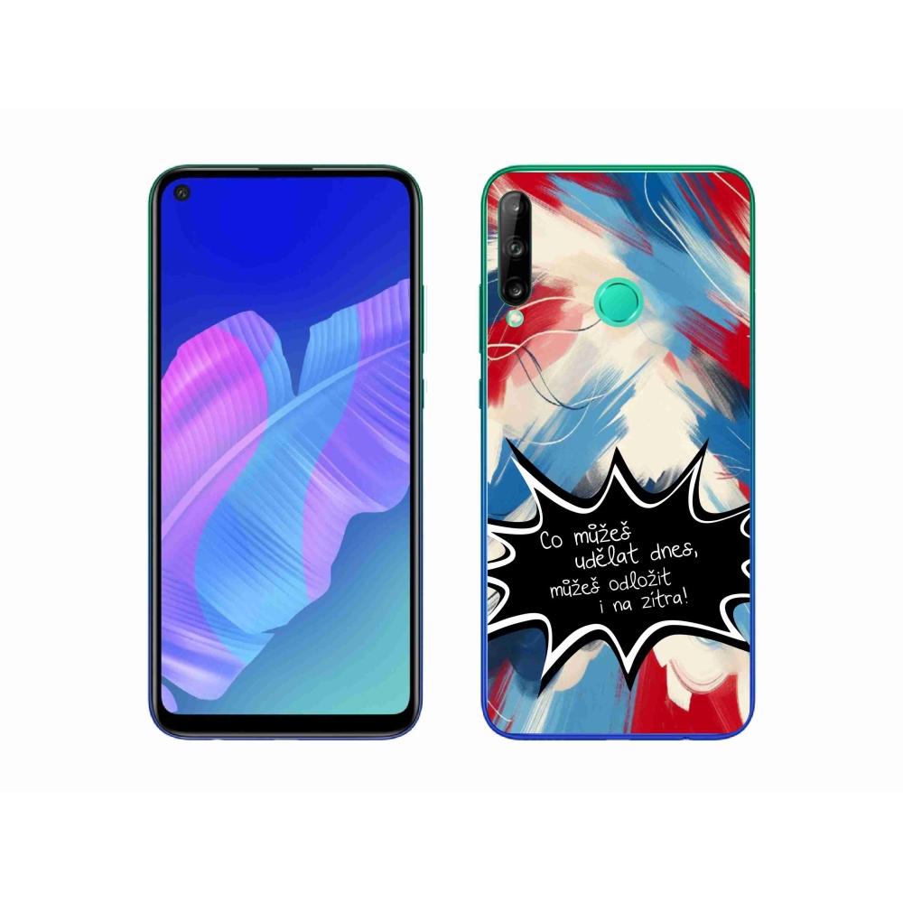 Gelový kryt mmCase na Huawei P40 Lite E - vtipný text 9 černé pozadí