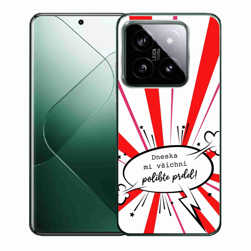 Gelový kryt mmCase na Xiaomi 14 - vtipný text 15 bílé pozadí