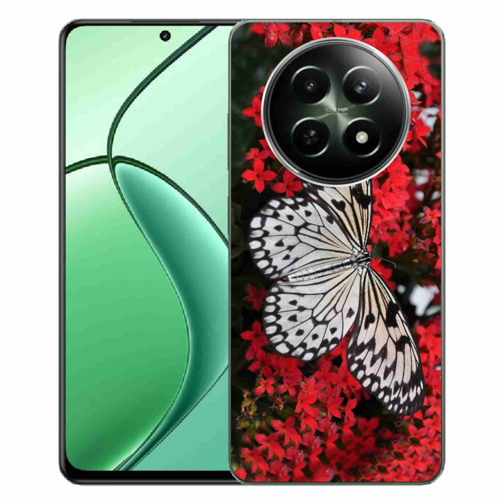 Gelový kryt mmCase na Realme 12 5G/12x 5G - černobílý motýl 1