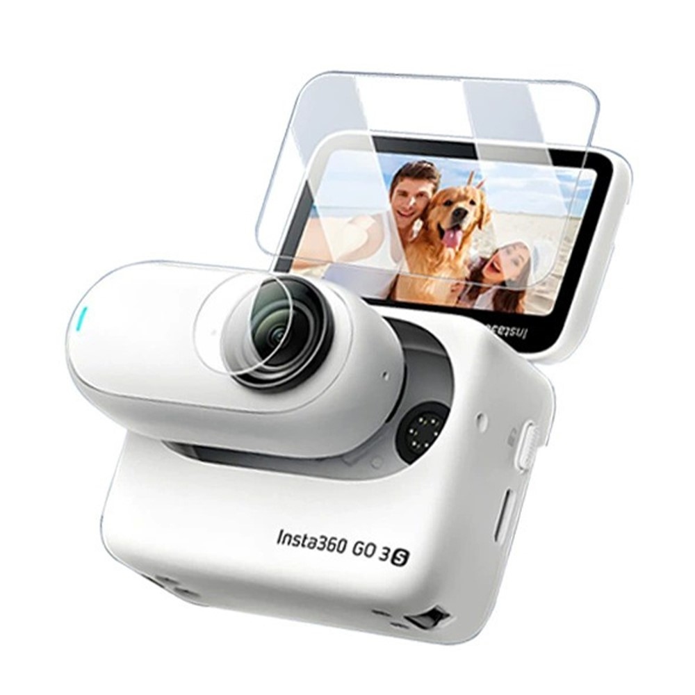 Sada 2× tvrzené sklo na displej a objektiv pro Insta360 GO 3S