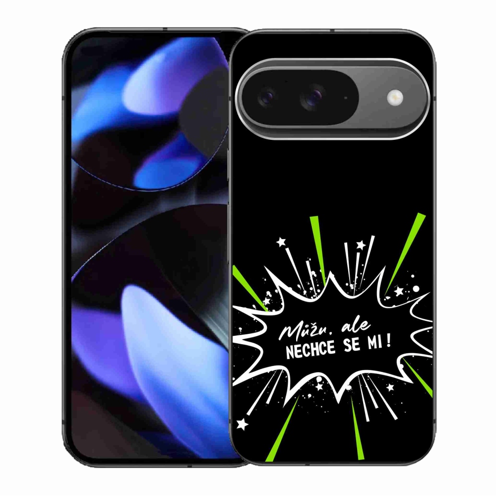 Gelový kryt mmCase na Google Pixel 9/9 Pro - vtipný text 11 černé pozadí