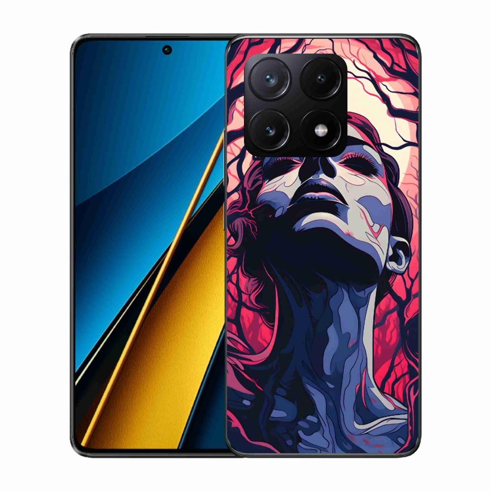Gelový kryt mmCase na Xiaomi Poco X6 Pro 5G - abstraktní obličej