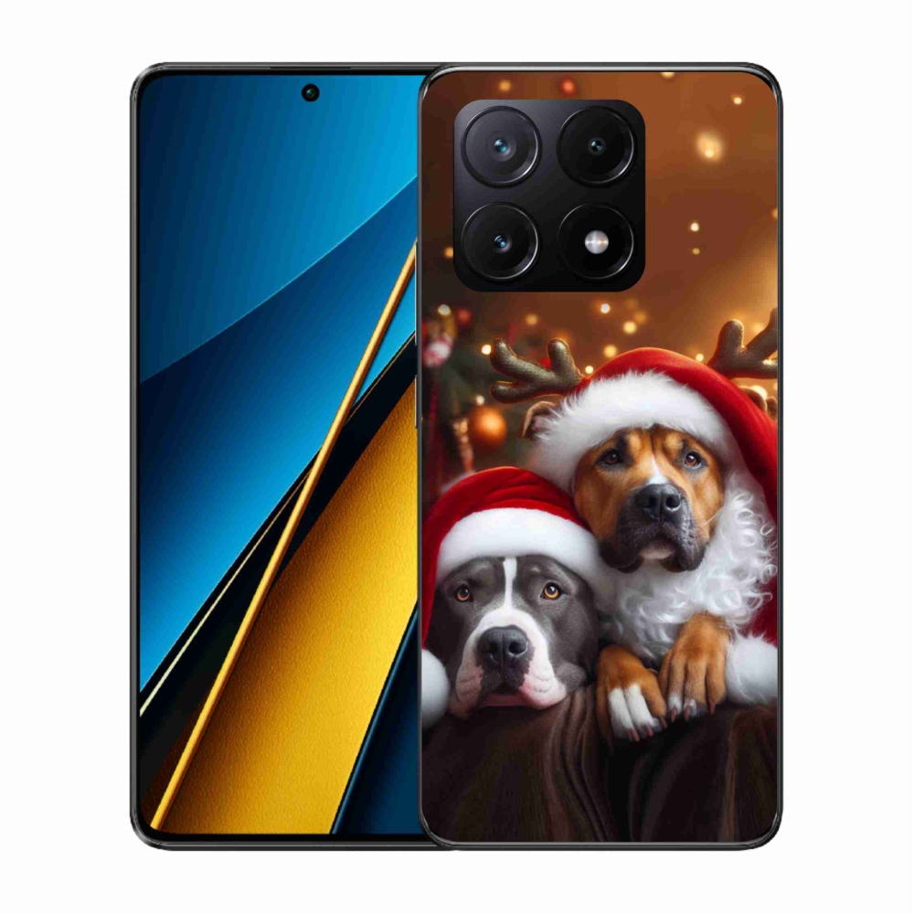 Gelový kryt mmCase na Xiaomi Poco X6 Pro 5G - vánoční psi