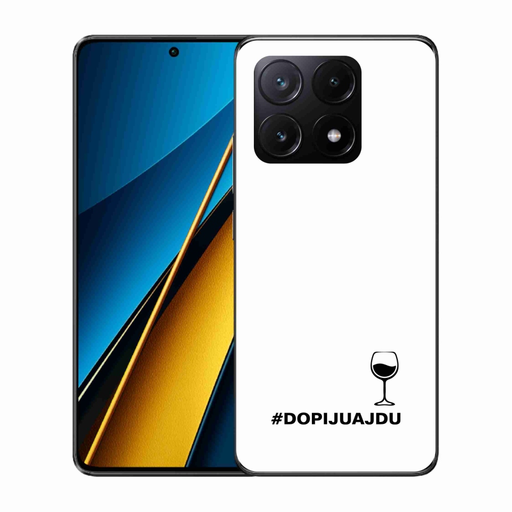 Gelový kryt mmCase na Xiaomi Poco X6 Pro 5G - vinný motiv bílé pozadí
