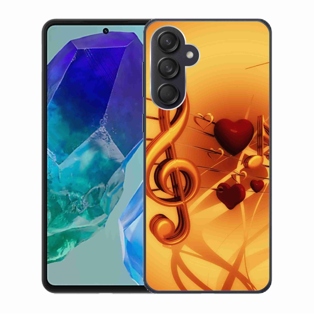 Gelový kryt mmCase na Samsung Galaxy M55 5G - noty