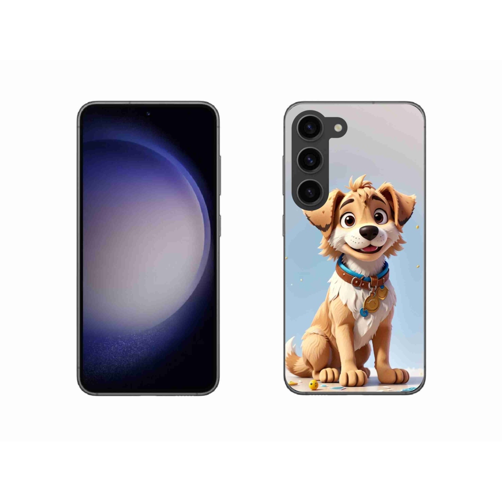 Gelový kryt mmCase na Samsung Galaxy S23 5G - kreslené štěně
