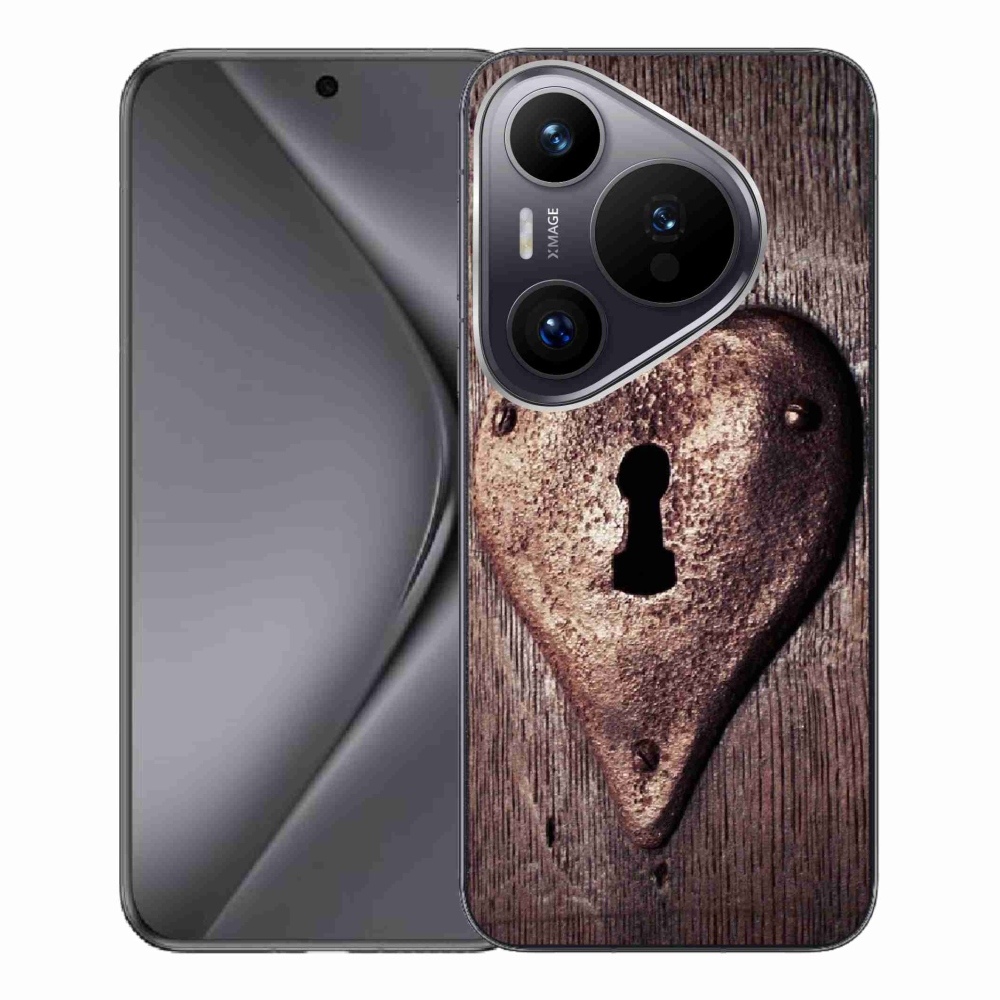 Gelový kryt mmCase na Huawei Pura 70 Pro - zámek ve tvaru srdce
