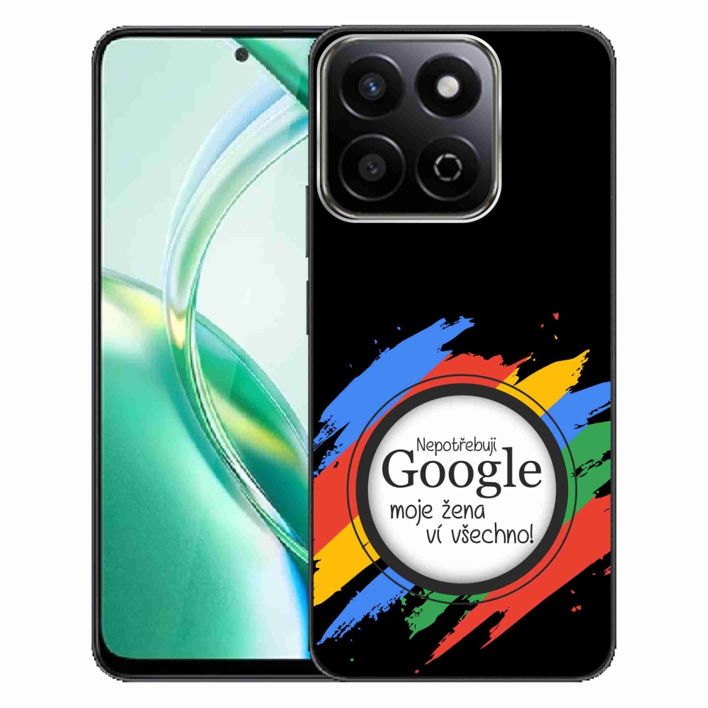Gelový kryt mmCase na Honor 200 Smart 5G - žena ví všechno černé pozadí