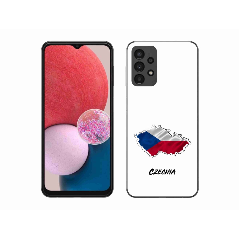 Gelový kryt mmCase na Samsung Galaxy A13 4G - Czechia bílé pozadí