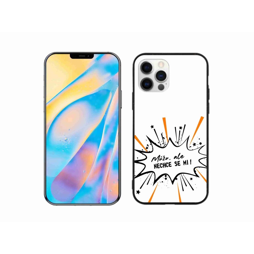 Gelový kryt mmCase na iPhone 12 Pro - vtipný text 11 bílé pozadí